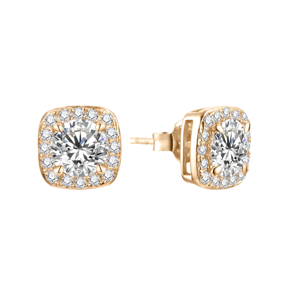 1CT Moissanite Stud Earrings in Sterling Silver