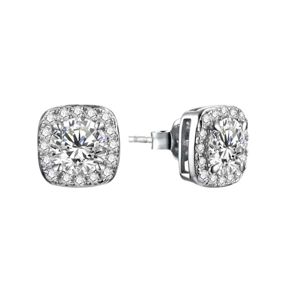 1CT Moissanite Stud Earrings in Sterling Silver