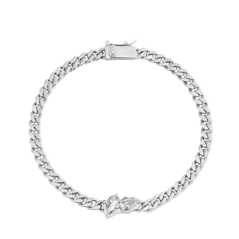 1CTW Moissanite Pear-Cut Bracelet in 925 Sterling Silver with White/Yellow Gold Plating